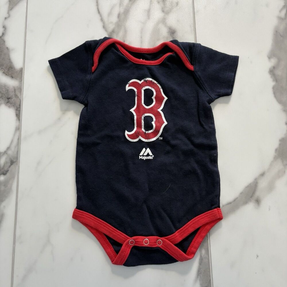 Red Sox Majestic One Piece Baby  12 Months
